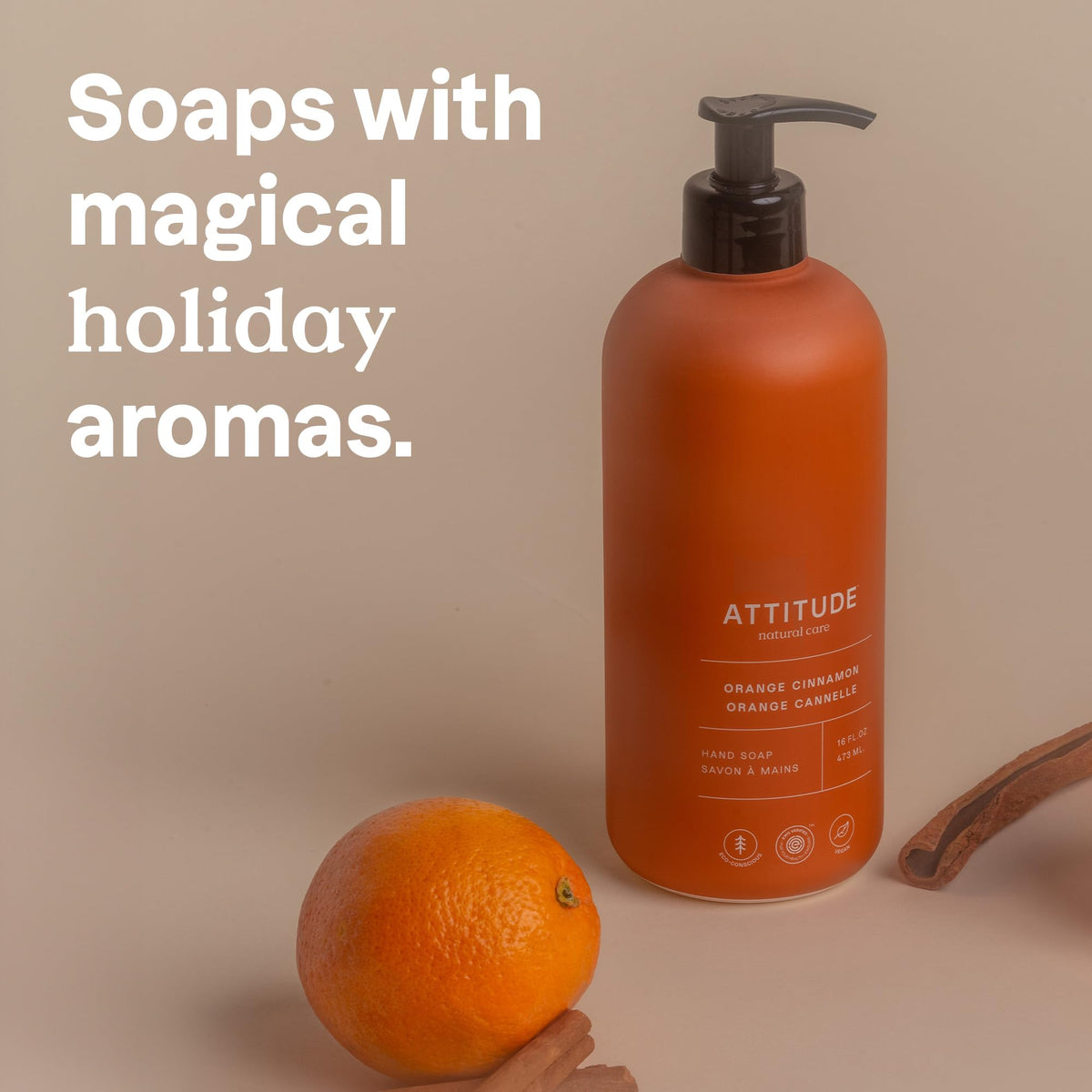 ATTITUDE foam in hand demonstrating rich lather and gentle cleansing benefit