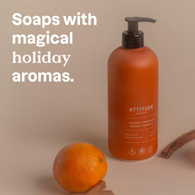 ATTITUDE foam in hand demonstrating rich lather and gentle cleansing benefit