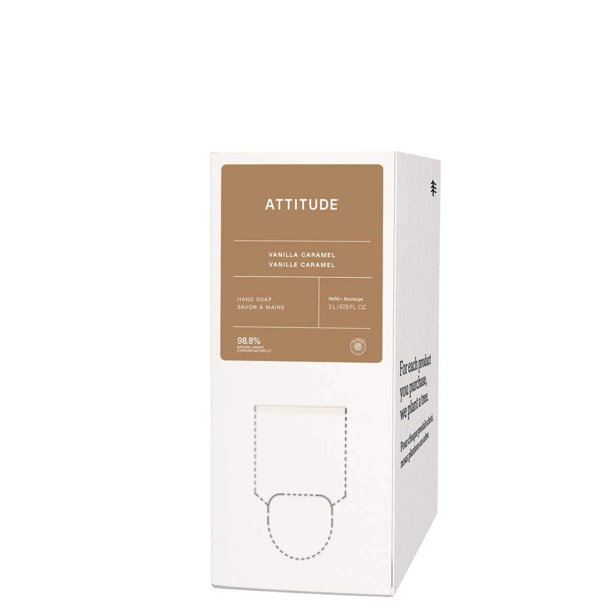 ATTITUDE front packaging showing full 67.6 fl oz refill and benefits