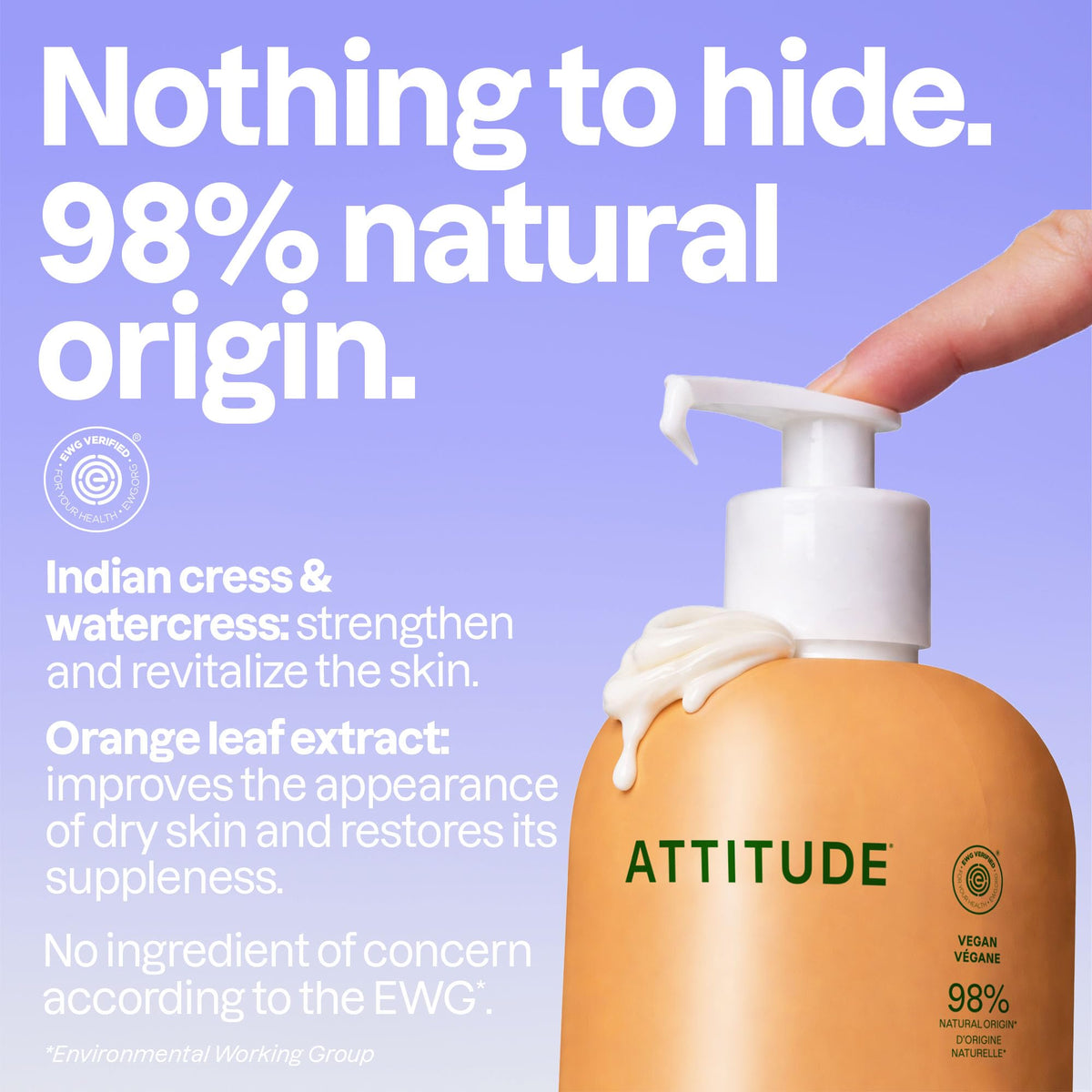 ATTITUDE pump dispensing lotion texture for quick-absorbing hydration