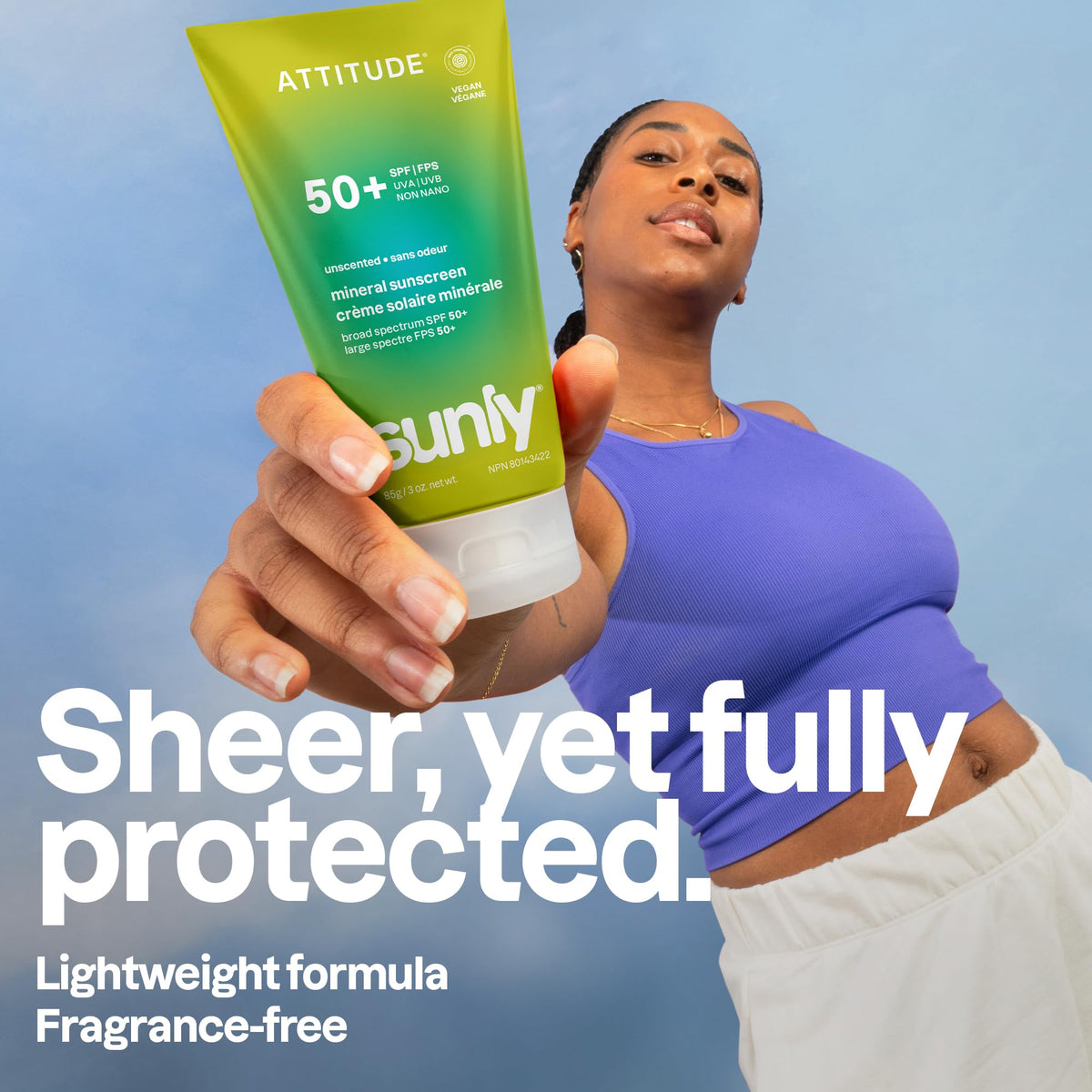 ATTITUDE applied on arm demonstrating smooth coverage and minimal cast