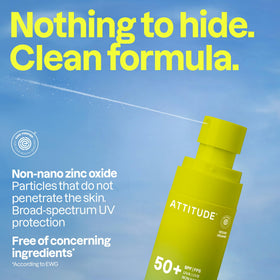 ATTITUDE close-up of lotion texture demonstrating lightweight, non-greasy feel