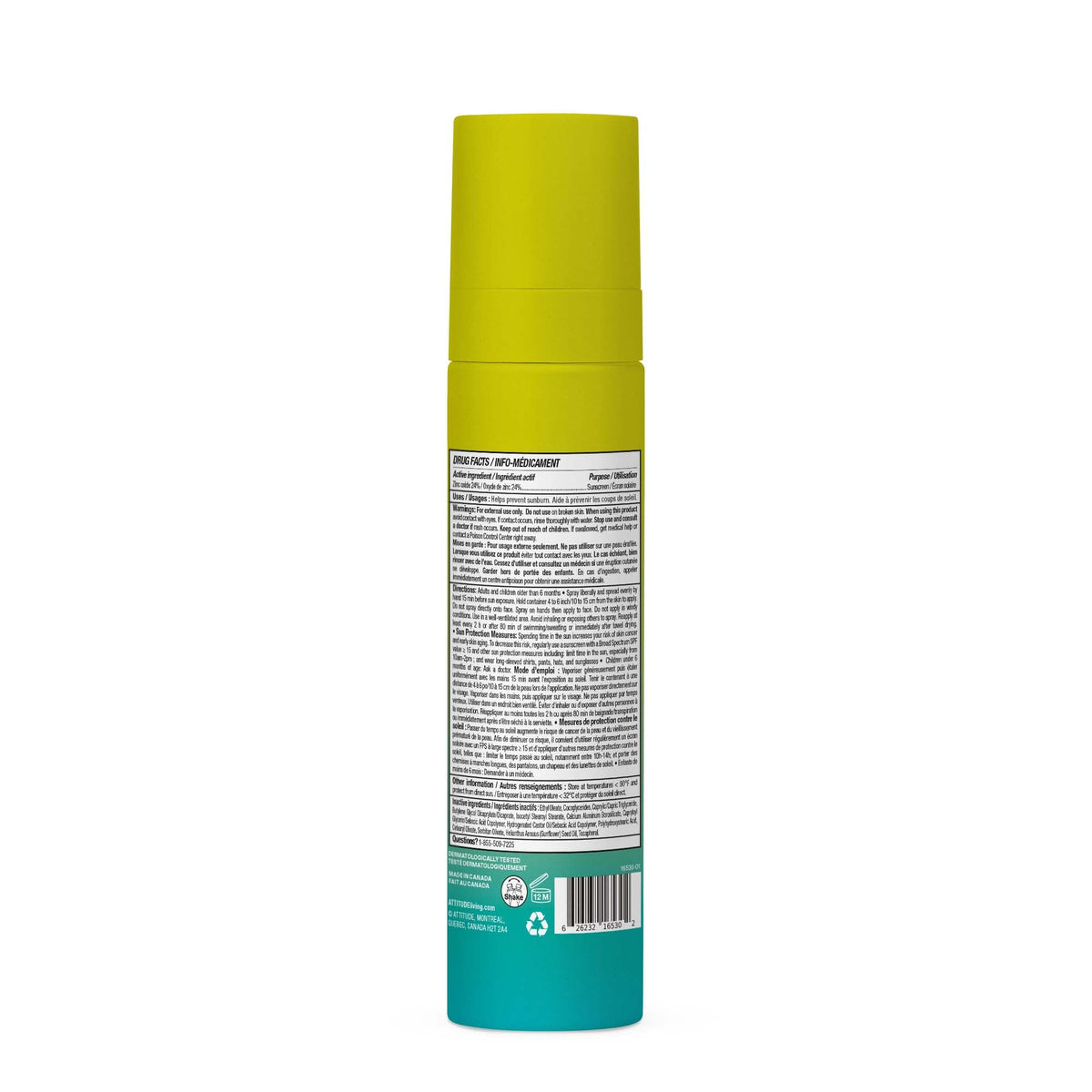 ATTITUDE sunscreen inside travel bag showing compact convenience for trips