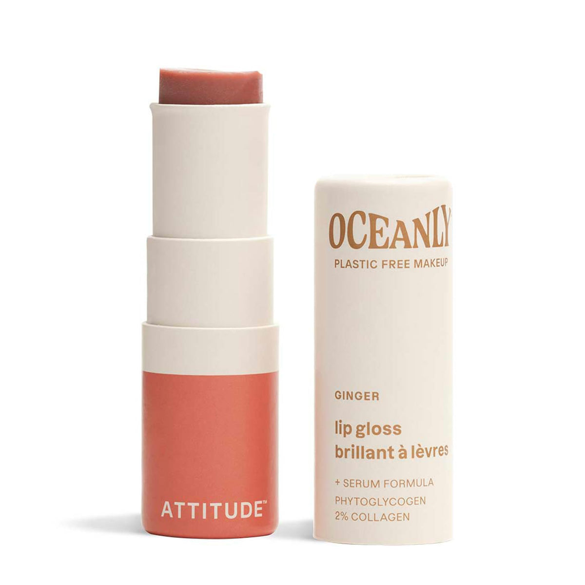 ATTITUDE front packaging showing plastic-free cardboard tube and product name, highlights sustainable design