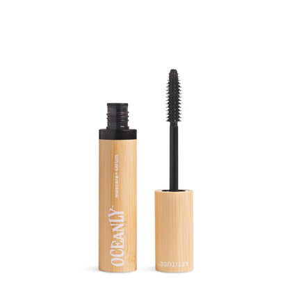 ATTITUDE front packaging showing black mascara tube and branding, clean cosmetic appeal
