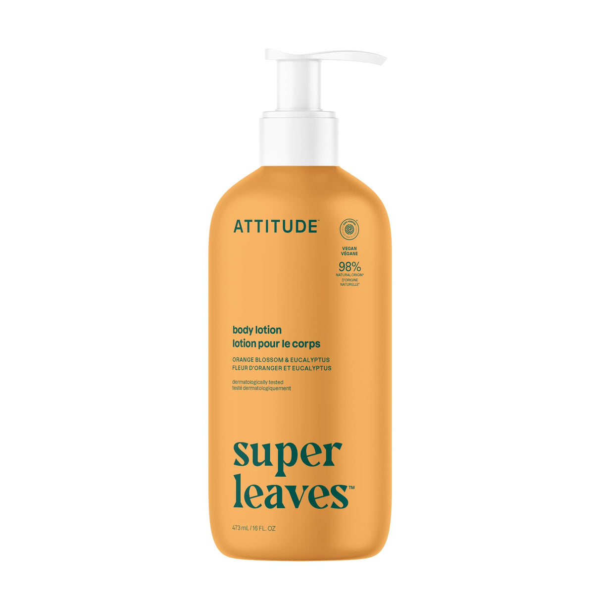 ATTITUDE front packaging showing orange blossom eucalyptus scent and benefits