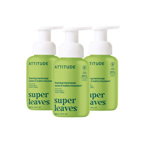 ATTITUDE front packaging view showing pear amber bottle and clear labeling benefit clarity