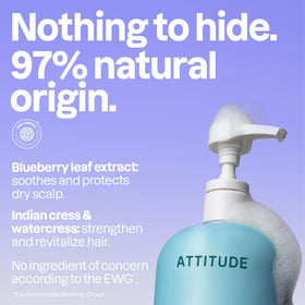 ATTITUDE pump dispensing shampoo foam for easy application benefit