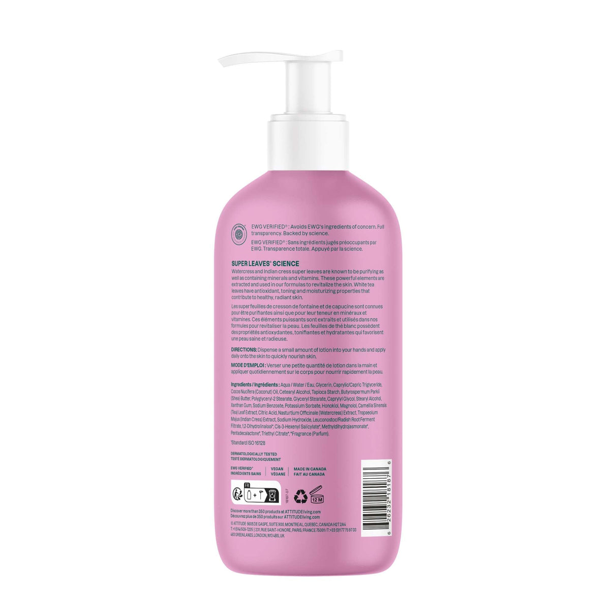 ATTITUDE bottle base showing recyclable HDPE packaging benefit
