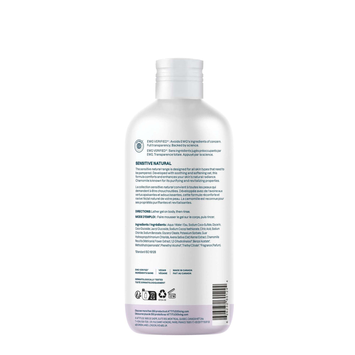 ATTITUDE recyclable HDPE bottle focus supporting eco-conscious disposal