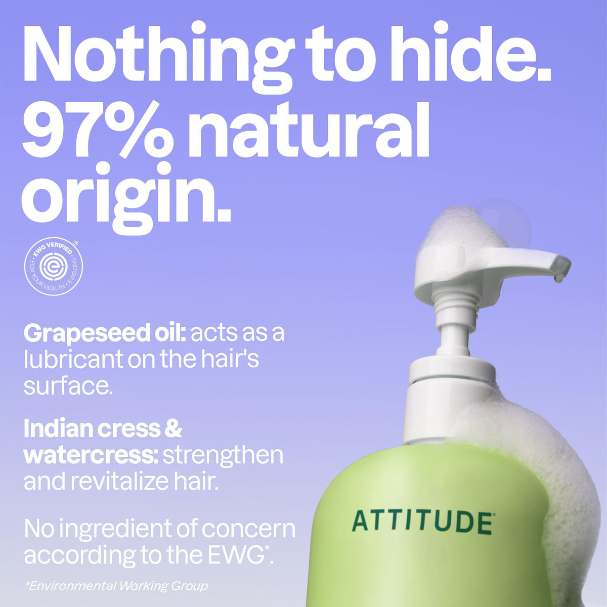 BIO SPECTRA ATTITUDE shampoo foam texture demonstrating gentle lathering action