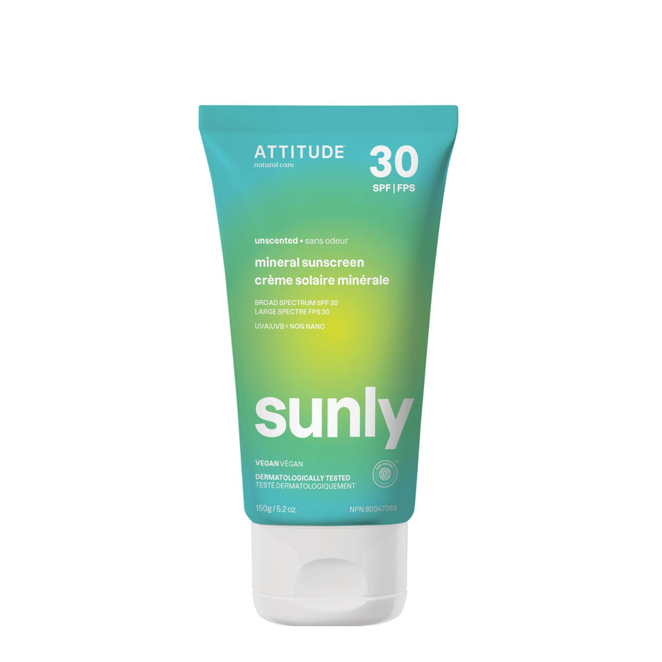 ATTITUDE Sunly front tube showing clean sunscreen branding and size