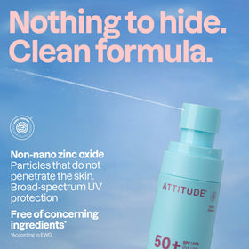 ATTITUDE 3 oz tube beside common items showing compact travel size