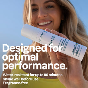 ATTITUDE being applied to face for non-greasy daily protection