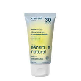 Attitude front packaging showing SPF 30 and unscented benefit