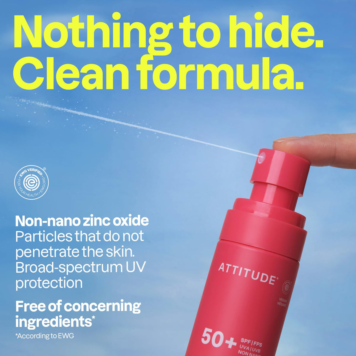 ATTITUDE pump application on hand demonstrating easy spreadability and non-greasy finish