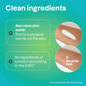 ATTITUDE applying sunscreen to hand demonstrating easy spreadability