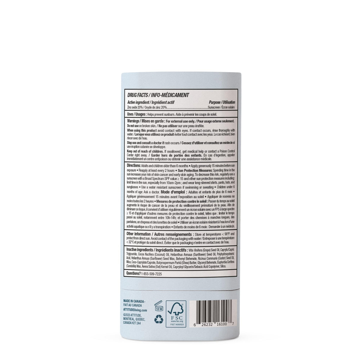 ATTITUDE sunscreen stick in outdoor lifestyle scene demonstrating travel convenience