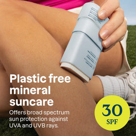 ATTITUDE sunscreen stick texture close-up highlighting smooth zinc oxide finish