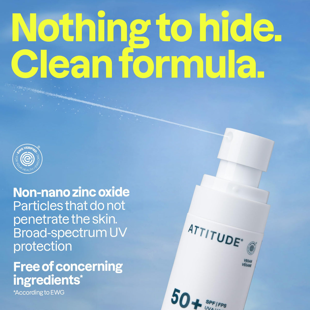 ATTITUDE sunscreen texture on hand demonstrating lightweight spread