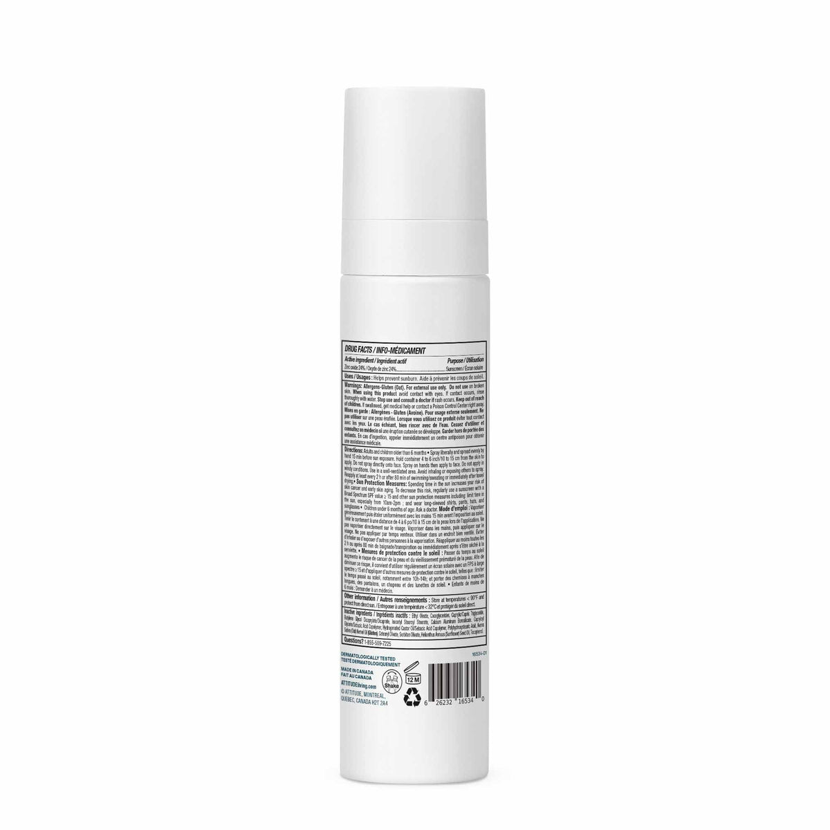 ATTITUDE splash test demonstrating water-resistant 80 minute benefit