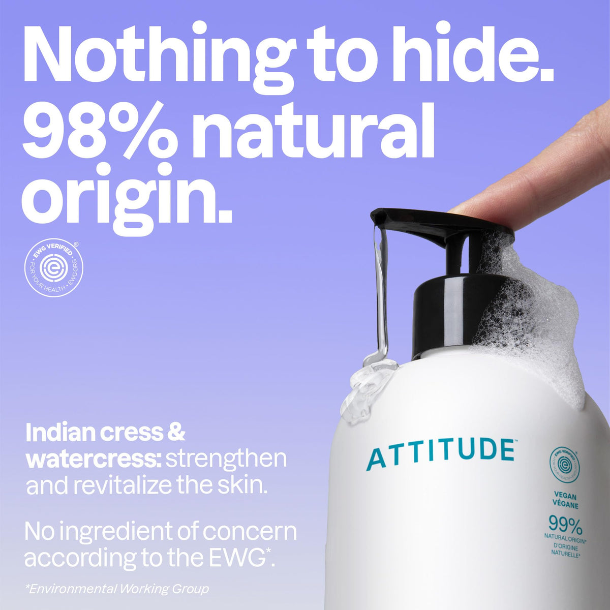 ATTITUDE soap lather texture close-up highlighting rich moisturizing foam