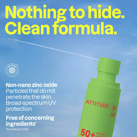 ATTITUDE lotion texture close-up showing lightweight, non-greasy spreadability