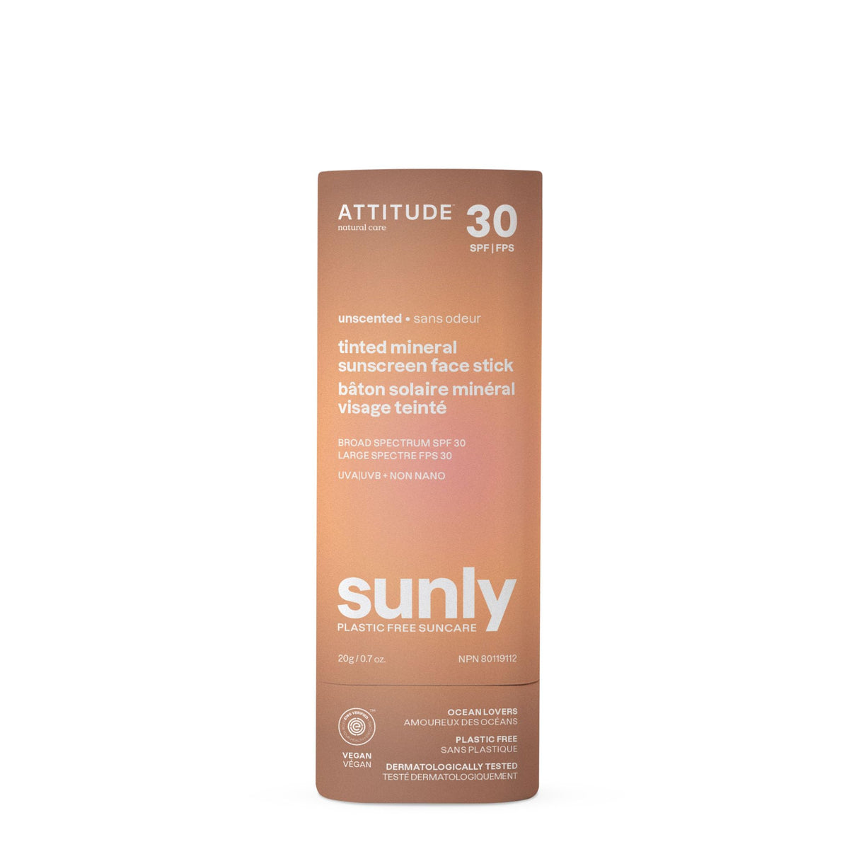 ATTITUDE front packaging showing label and SPF benefit