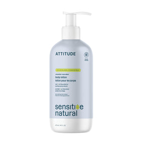 ATTITUDE unscented lotion front view showing clean packaging and benefits