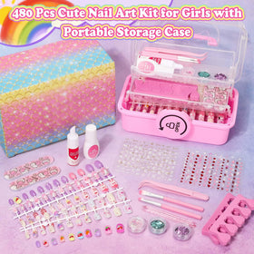 Audab open case with organized nails and accessories for easy travel