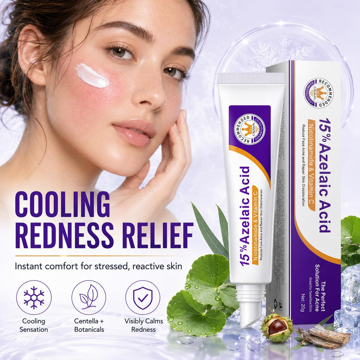 Aufdzceh ingredients flatlay highlighting actives and clarity benefits