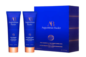 Augustinus Bader front packaging showing compact travel bottles and benefits