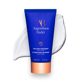 Augustinus Bader jar front view showing packaging and size, communicates luxury and recyclable glass