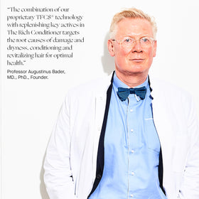 Augustinus Bader before and after hair showing improved smoothness and shine