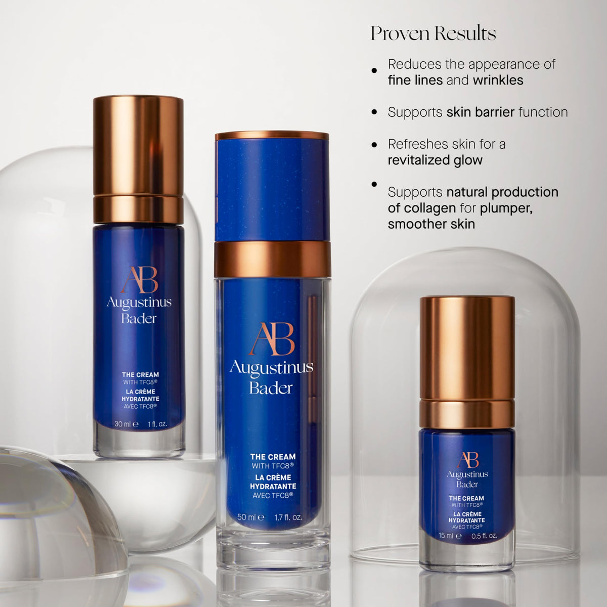 Augustinus Bader jar cap and dispensing detail showing premium finish