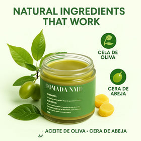 Aultink Pomada NMD open cap revealing smooth cream texture for quick absorption