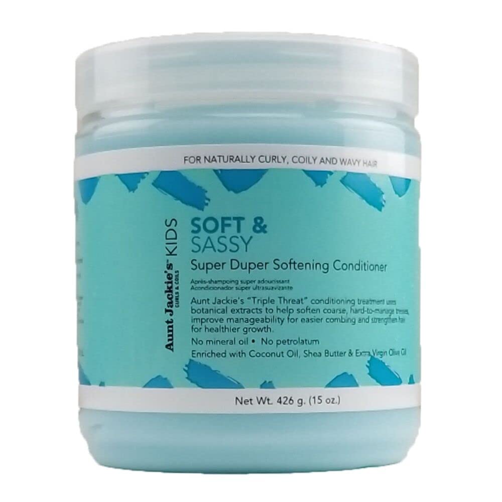 Aunt Jackie's Baby Curls custard applied to hair showing curl definition benefit