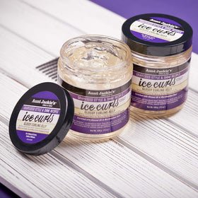 Aunt Jackie's label close-up highlighting grapeseed, almond oils and marshmallow root