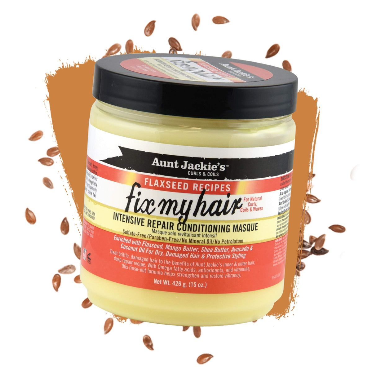 Aunt Jackie's masque texture closeup showing creamy formula for deep conditioning