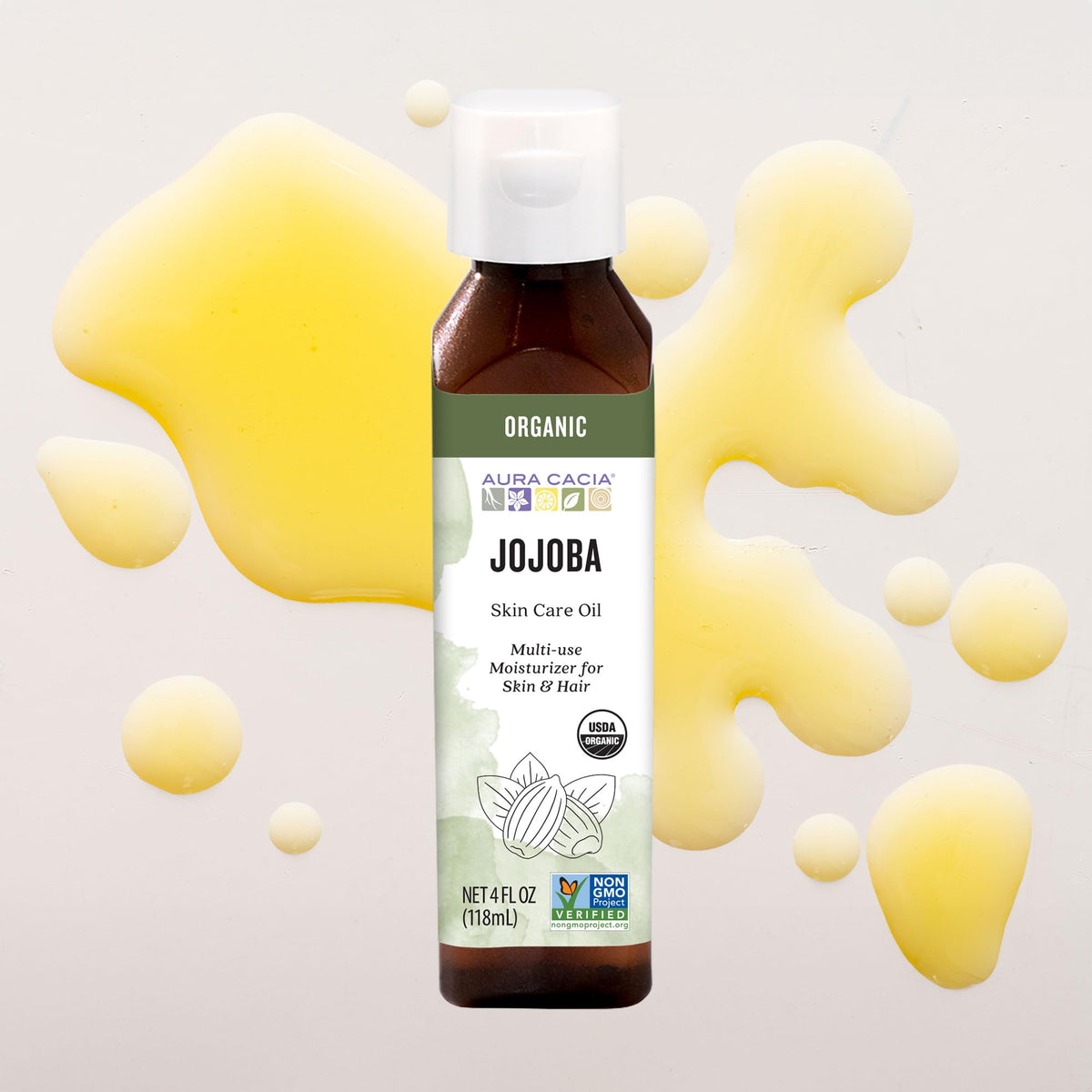 Aura Cacia used on hair ends and scalp showing added softness benefit