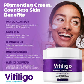AURA VITAMINS cream applied on hand demonstrating even coverage and nourishment