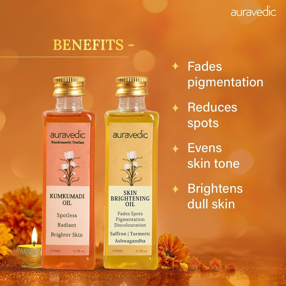 auravedic applying oil with dropper demonstrating easy, controlled application