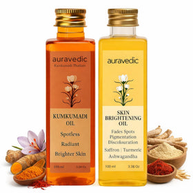 auravedic front packaging showing both bottles and benefits of hydration