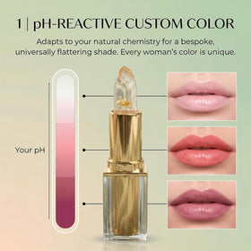 Aurelia Lipstick in lifestyle shot beside coffee cup demonstrating transfer resistance