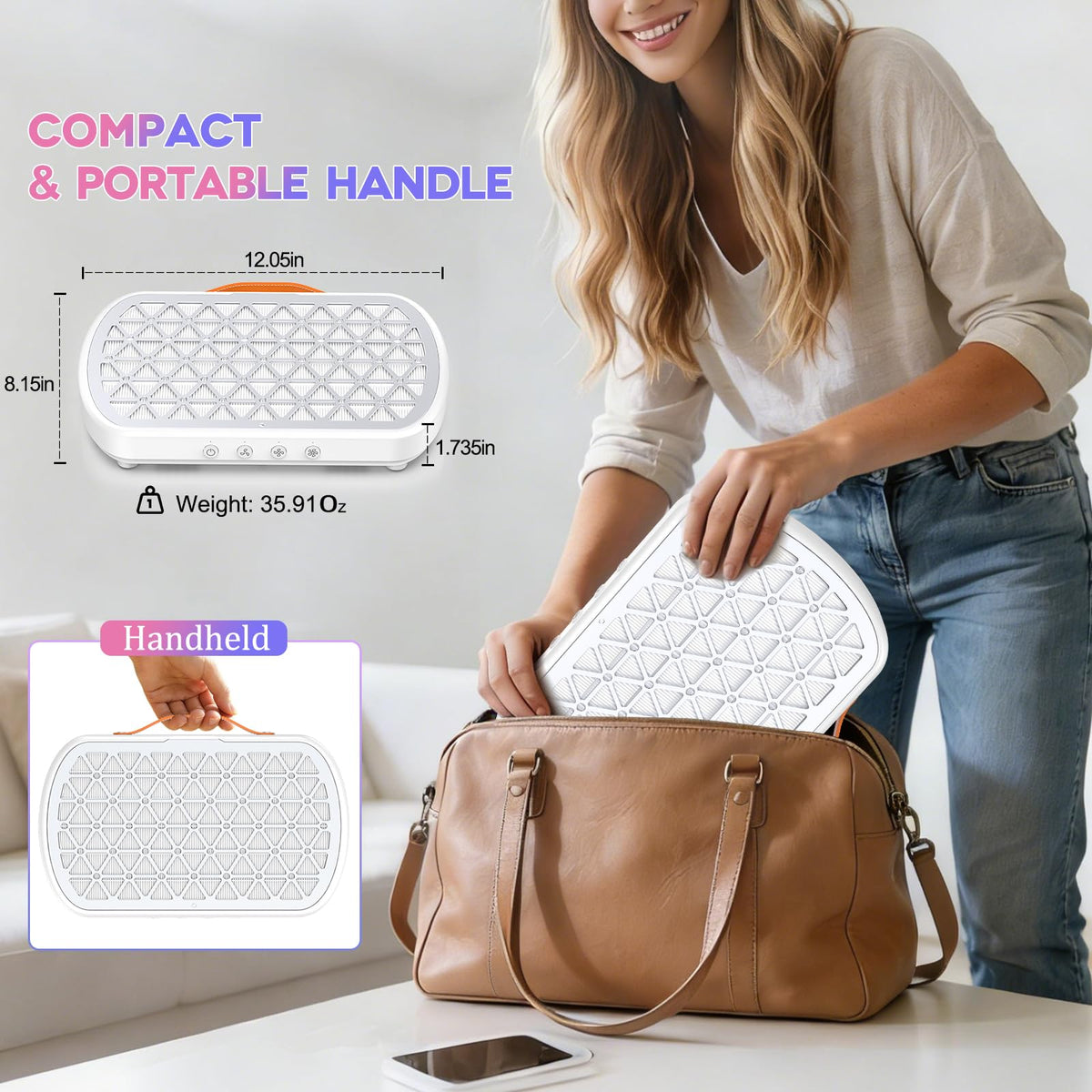 AURELLE control panel with buttons showing three suction modes for task flexibility