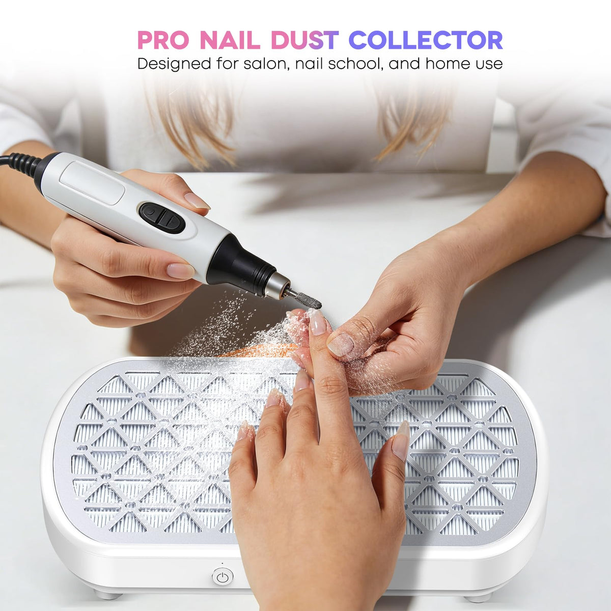 AURELLE close-up of reusable filter with magnetic cover for easy cleaning benefit