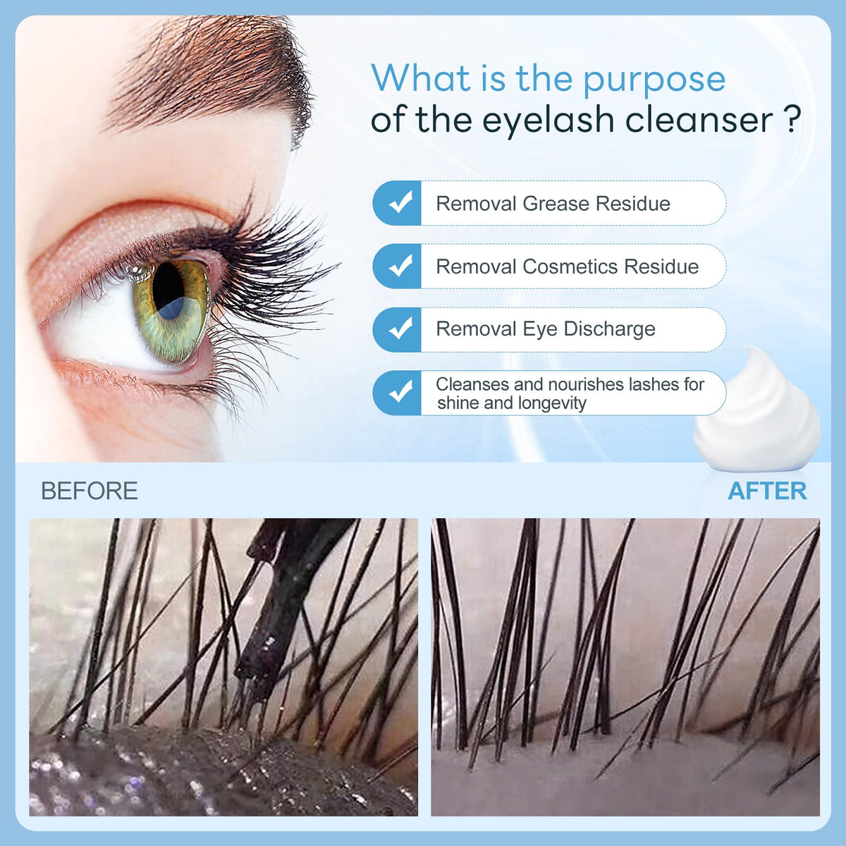AuReve mixed shampoo foam detail demonstrating rich lather for effective cleaning
