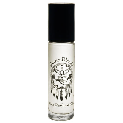 Auric Blends bottle front view showing gardenia perfume oil, portable convenience