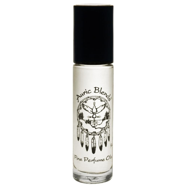 Auric Blends bottle front view showing gardenia perfume oil, portable convenience