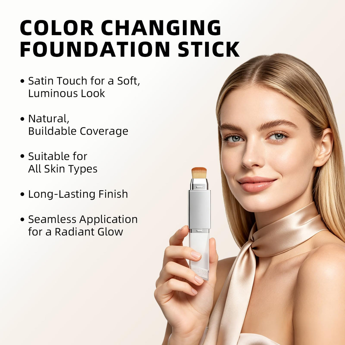 Auriscope before and after swatch showing adaptive coverage and natural finish
